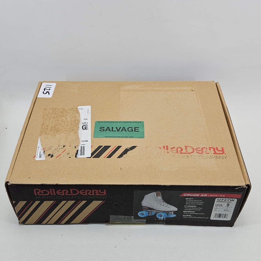 Roller Derby Cruze XR White Teal Women 9 Quad Roller Skates U727W New in Box - Picture 15 of 16